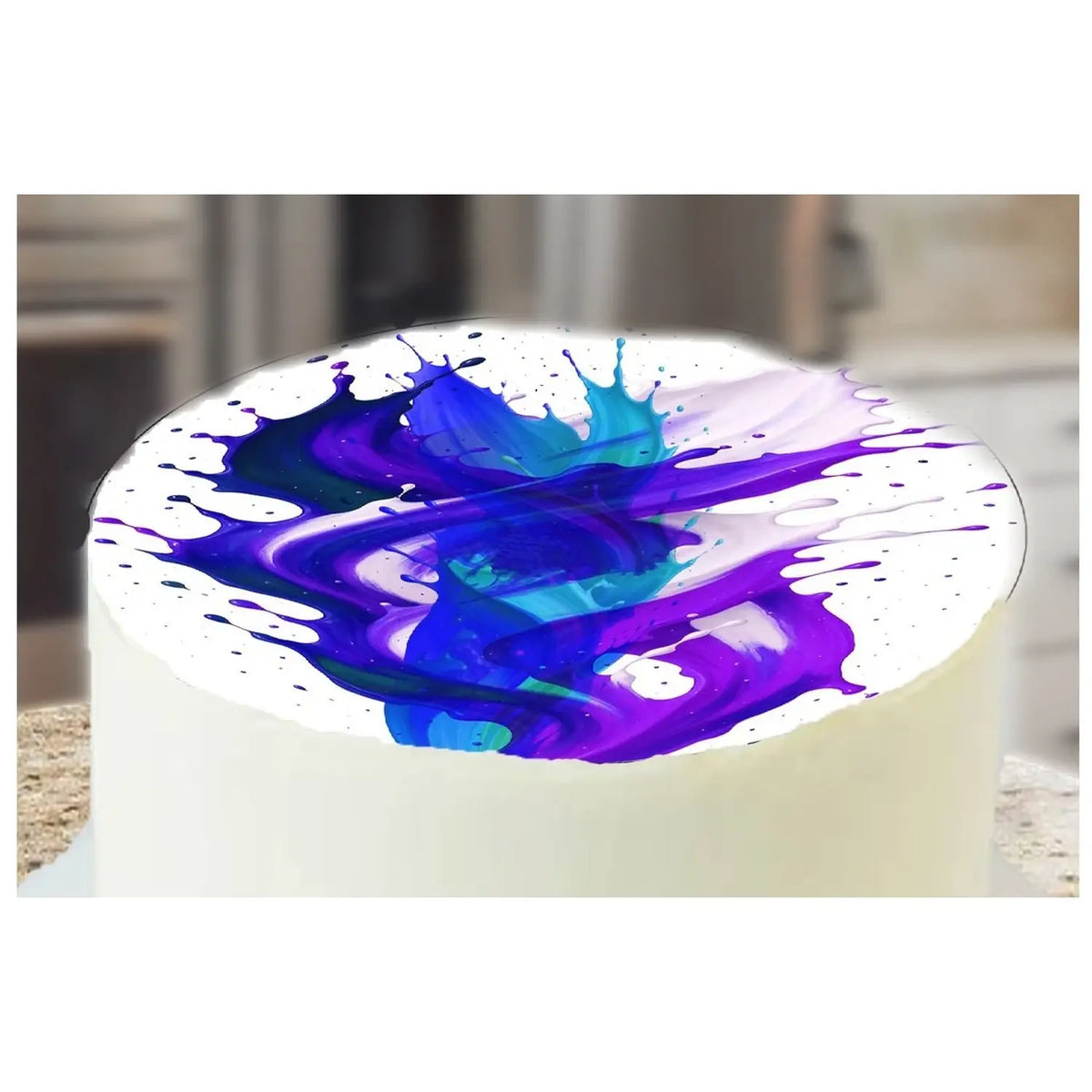 Fluid Harmony Azure Pulse edible icing cake topper design | RA Pape