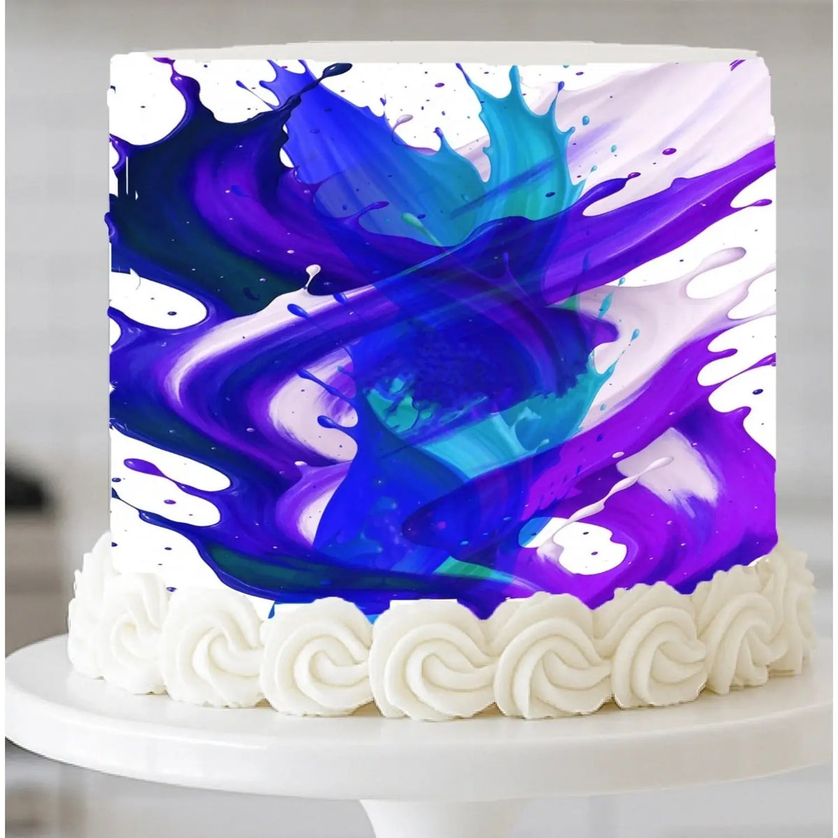 Fluid Harmony Azure Pulse seamless edible icing cake wrap | RA Pape