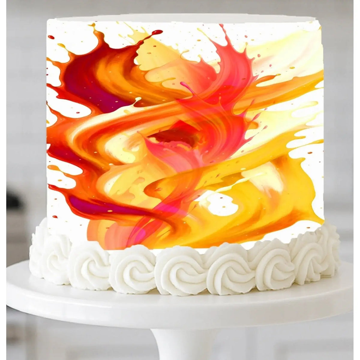 Fluid Harmony Citrus Ember seamless edible icing cake wrap | RA Pape