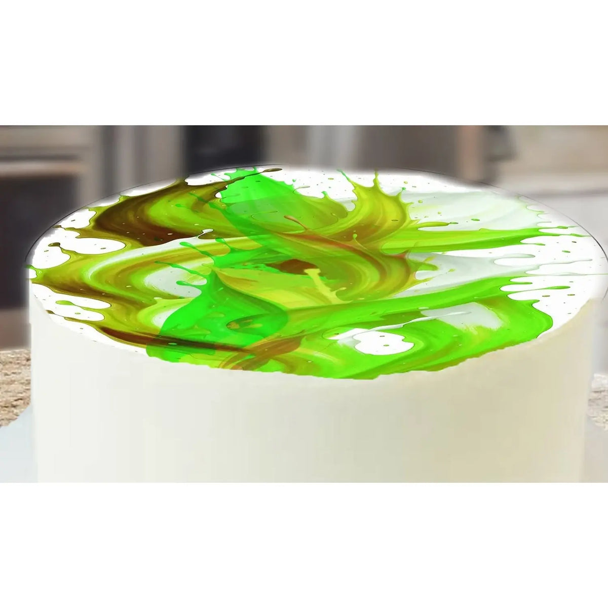 Fluid Harmony Emerald Veil edible icing cake topper design | RA Pape