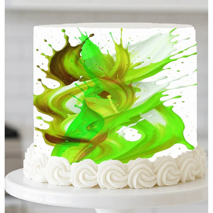 Fluid Harmony Emerald Veil seamless edible icing cake wrap | RA Pape