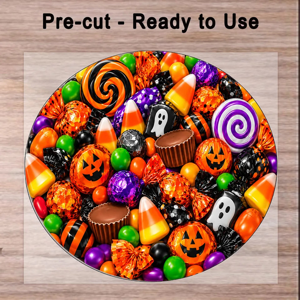 Halloween Seamless Jack-O-Lantern Trick-Or-Treat Edible Image Cake Wrap and Topper Icing Sheet - RA Pape