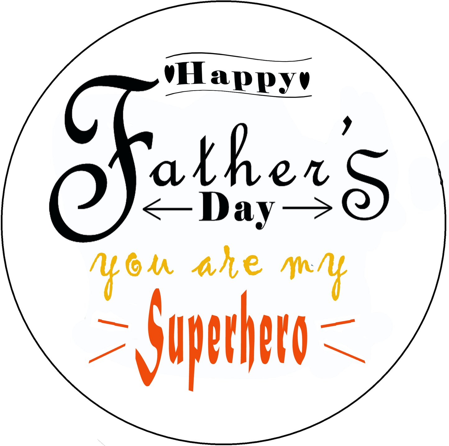 Fathers Day Superhero Edible Image Sheet Cake Topper - Precut Easy To Use
