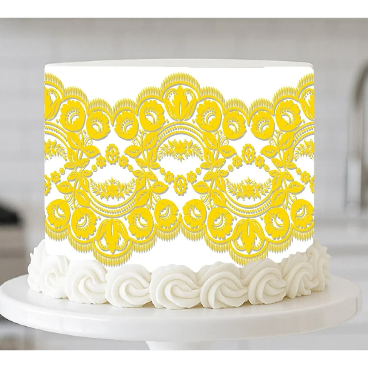 Heirloom Lace Sunlit Lace seamless edible icing cake wrap | RA Pape