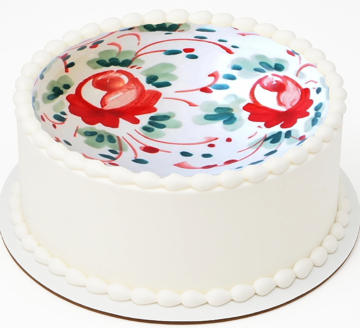 Edible Icing Image Christmas cake Topper with Christmas Bulb-themed decoration