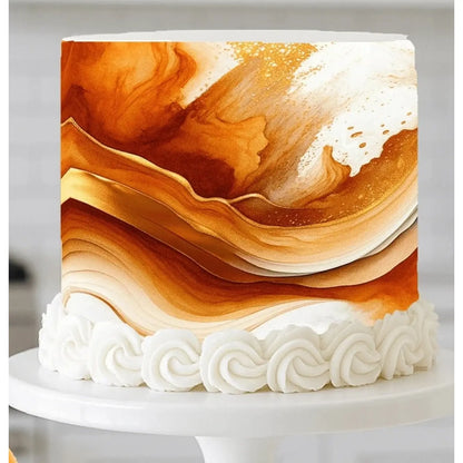 Luxe Flow Amber seamless edible icing cake wrap | RA Pape