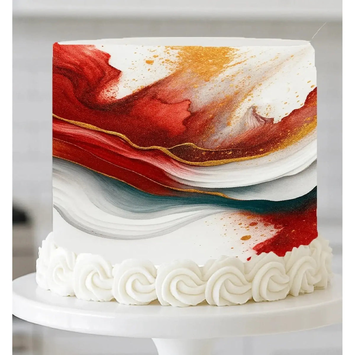Luxe Flow Ruby Wine featured seamless edible icing cake wrap | RA Pape