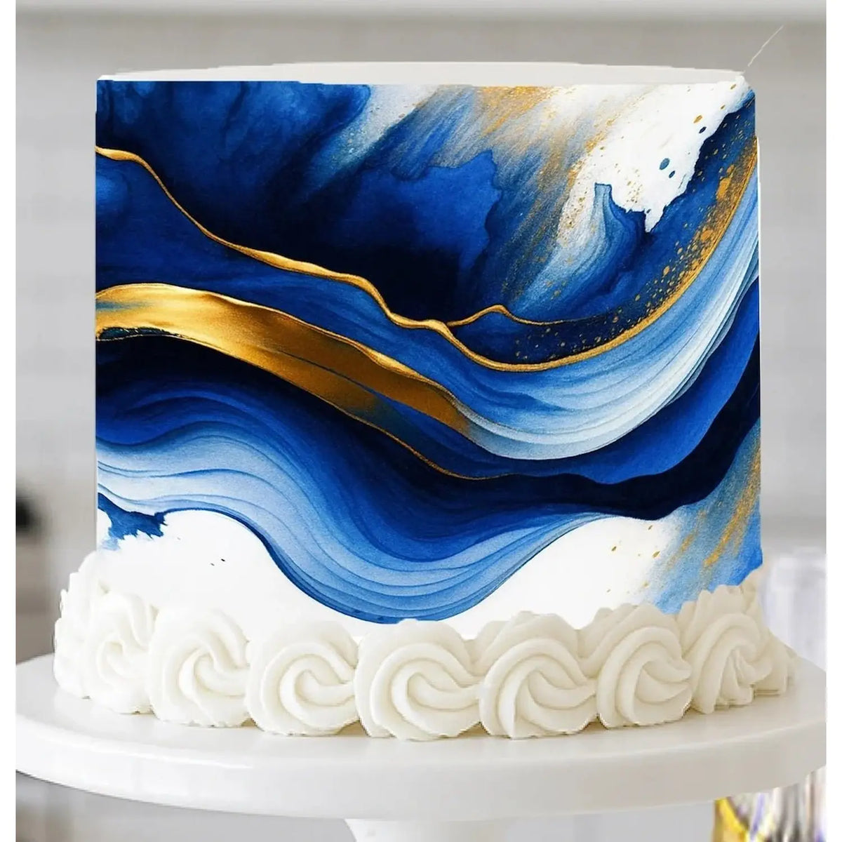 Luxe Flow Sapphire seamless edible icing cake wrap | RA Pape