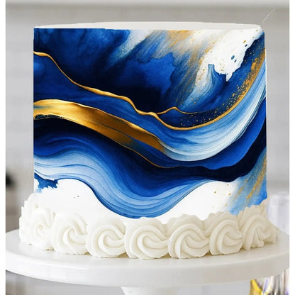 Luxe Flow Sapphire seamless edible icing cake wrap | RA Pape
