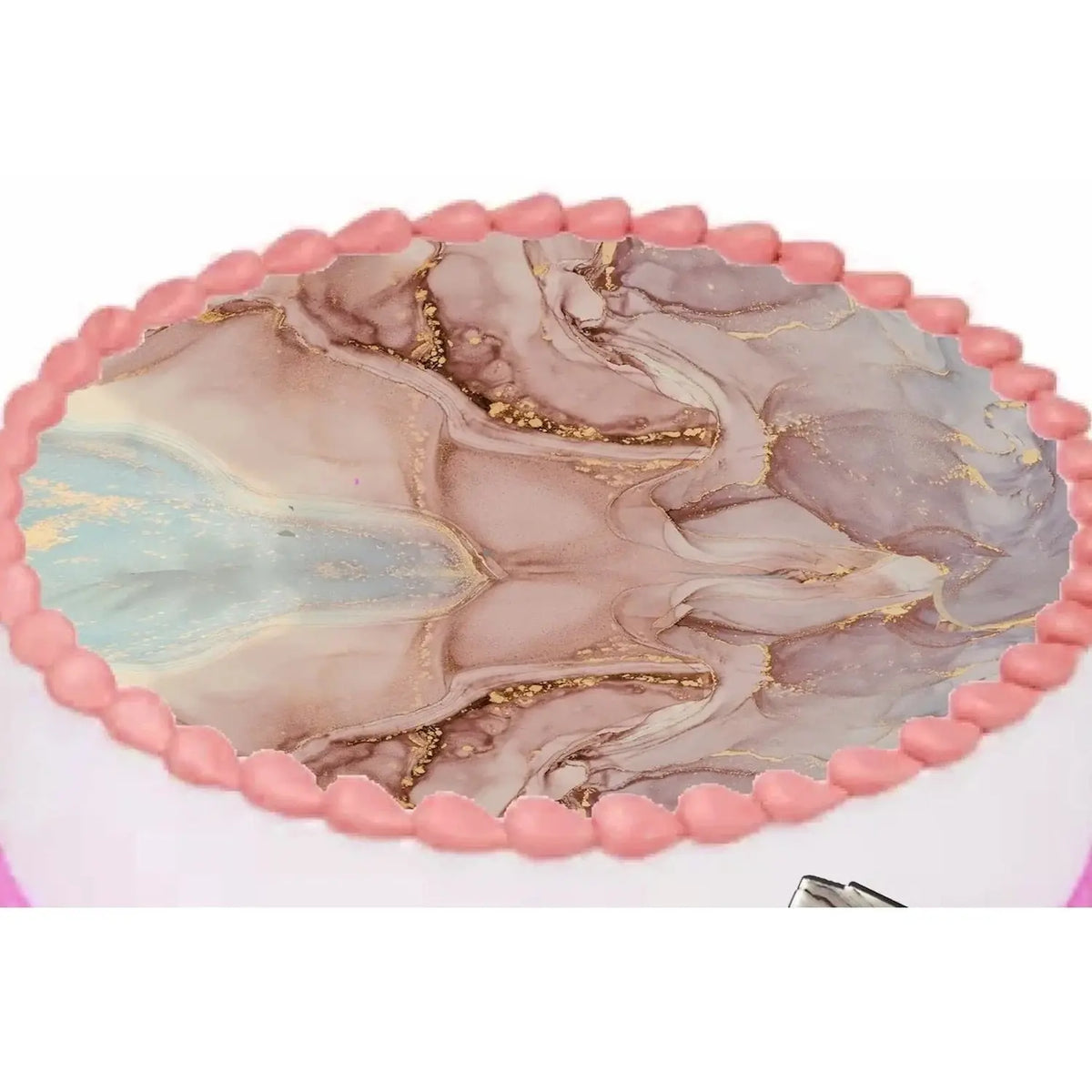 Luxe Strata Blushing Horizon edible icing cake topper design | RA Pape