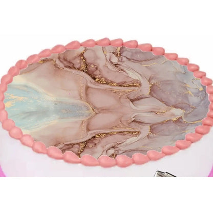 Luxe Strata Blushing Horizon edible icing cake topper design | RA Pape