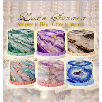 Luxe Strata design selection seamless edible icing cake wrap | RA Pape