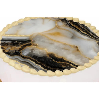 Luxe Strata Eclipse Vein edible icing cake topper design alternate view 2 | RA Pape