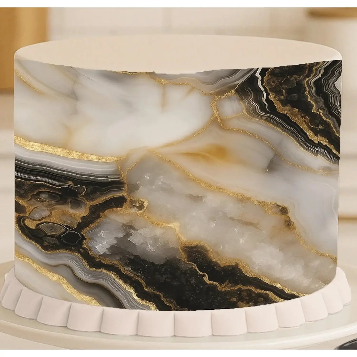 Luxe Strata Eclipse Vein seamless edible icing cake wrap | RA Pape