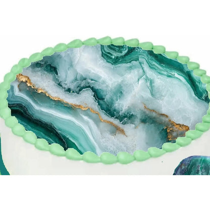 Luxe Strata Verdant Pulse edible icing cake topper design | RA Pape