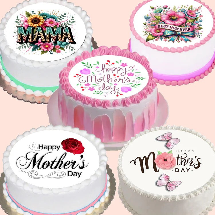 Collection of Mother's Day-themed Edible Image Cake topper