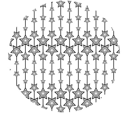 New Year's Edible Icing Cake Topper – Silver Streaming Star 8" Round round topper design.