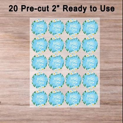 Mother's Day Daisies Edible Cookie & Cupcake Toppers – 20 Precut 20 precut topper designs.