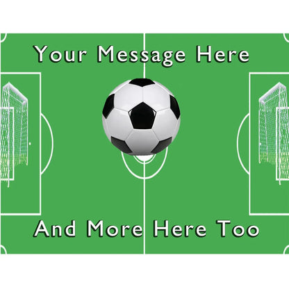 Soccer Field Edible Icing Sheet Cake Topper, soccer field sheet design.