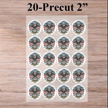 Veterans Proud and Brave Eagle Flag Edible Cookie & Cupcake Toppers – 20 Precut 20 precut topper designs.